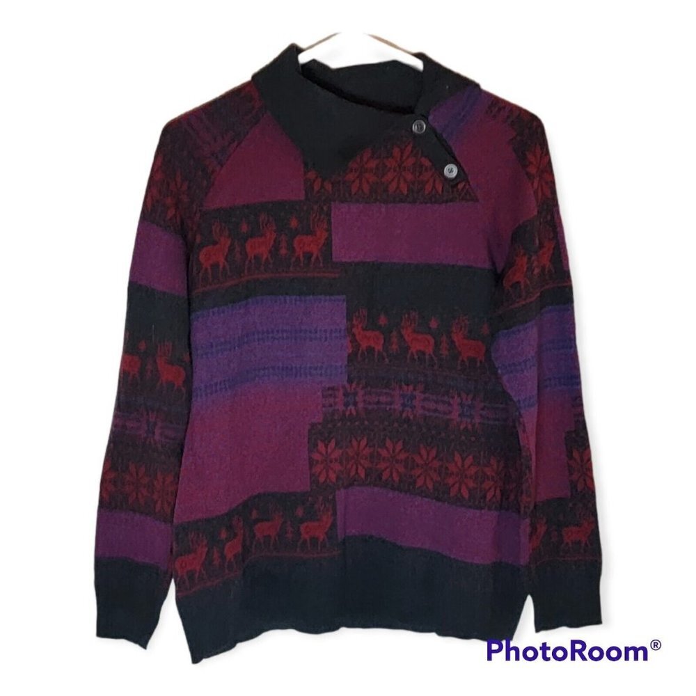 Woolrich Cotton Blend Fair Isle Sweater Size M